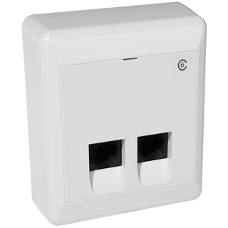 DATA/TELEUTTAG RS UTP 2X8 OSKÄRMAD VIT