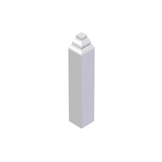 GOLVKLOSS VIT 28X28X127(140)MM