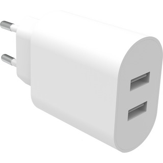 LADDARE VÄGGUTTAG 2XUSB VIT