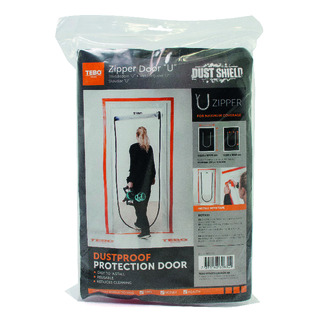 BLIXTLÅSDÖRR U-ÖPPNING SKYDDSPLAST MED DRAGKEDJA