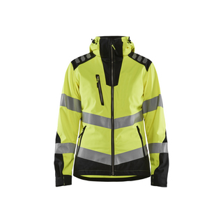 SOFTSHELLJACKA 4791 2513 DAM VARSEL VARSELGUL/SVART XS