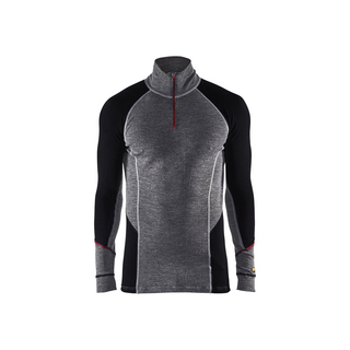 UNDERSTÄLL 4699 1736 ZIPTRÖJA XWARM GRÅ/SVART XXL