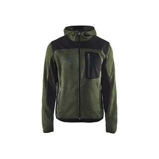JACKA 4930 2117 STICKAD ARMEGRÖN/SVART XXL