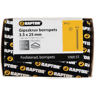 HÅRDGIPSSKRUV FOSFATERAD