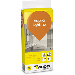 FÄSTMASSA SUPRA LIGHT FIX 15KG VIT LÄTT           (48)