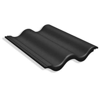 TAKPANNA CANDOR 2-KUP SVART BLANK 8,9ST/M2 (240/120)