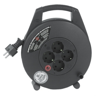 KABELRULLE JORD 10M 3G1.5MM SVART GG08