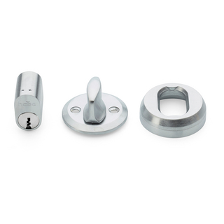 CYLINDERLÅSSATS 42 BORST KROM KOMPL M CYLINDER/VRED/RING