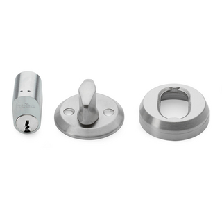 CYLINDERLÅSSATS 42 ROSTFRI KOMPL M CYLINDER/VRED/RING