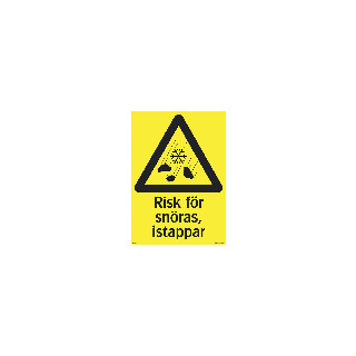 VARNINGSSKYLT RISK FÖR SNÖRAS ISTAPPAR