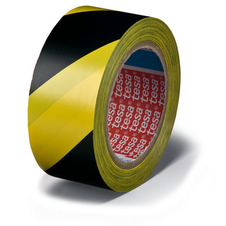 VARNINGSTEJP 60760 TESA PVC GUL/SVART 50MM 33M