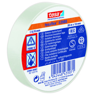 ISOLERINGSTEJP 53988 TESA VIT 19MM 20M
