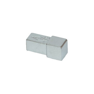 HÖRNDEL KVADRAT ALU SILVERELOXERAD BLANK 9MM