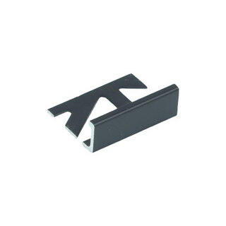 KAKELLIST RAK ALU SVARTELOXERAD MATT 12,5MM 2,5M