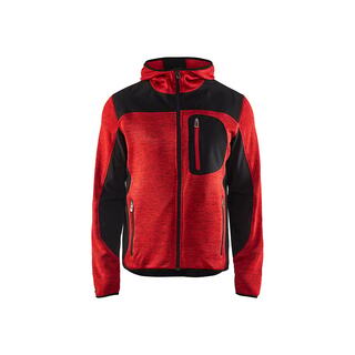 JACKA 4930 2117 STICKAD RÖD/SVART XL