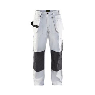 MÅLARBYXA 1531 1210 VIT/MÖRKGRÅ D120