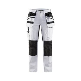 MÅLARBYXA 7910 1000 STRETCH DAM VIT/SVART C38