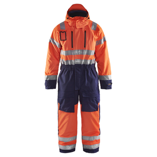 VARSELOVERALL 6763 1977 VINTER VARSELORANGE/MARINBLÅ