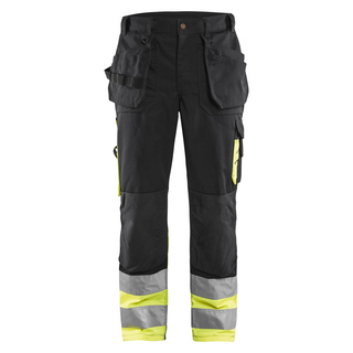 VARSELBYXA 1529 1370 HANTVERK SVART/VARSELGUL D124