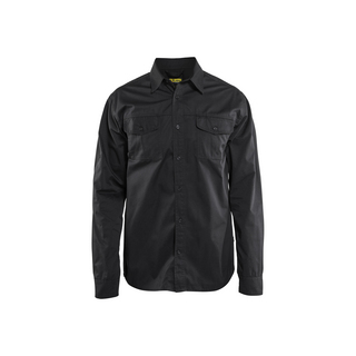 TWILLSKJORTA 3298 1190 SVART XL