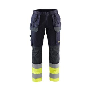 BYXA 1487 1512 MULTINORM INHER STRETCH BLÅ/VARSELGUL C52