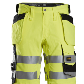 SHORTS STRETCH KL 1 HF VARSEL GUL/SVART STL 46