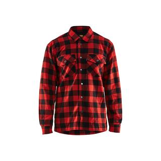 FLANELLSKJORTA 3225 1131 FODRAD RÖD/SVART XXL