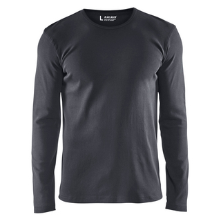 T-SHIRT 3314 1032 LÅNGÄRMAD MÖRKGRÅ L