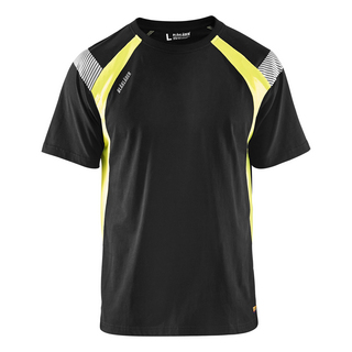 T-SHIRT 3332 1030 VARSEL SVART/GUL M