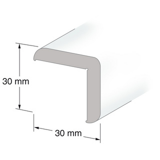 HÖRNLIST 30X30 MM 250 CM VIT