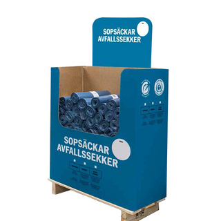 SOPSÄCK EXTRA STARK BLÅ 125L DISPLAY