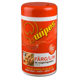 Q-WIPES FÖR FÄRG/LIM 50ST WIPES