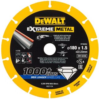 KAPSKIVA METALL 180X22,23X1,5 DT40254-QZ EXTREME