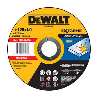 KAPSKIVA DT43902 125X1MM INOX