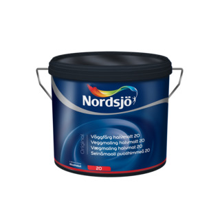 VÄGGFÄRG NORDSJÖ ORIGINAL HALVMATT 20 BW INOMHUS 10L