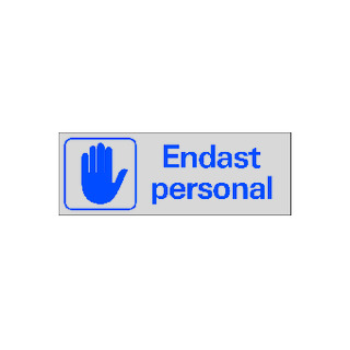 SYMBOLSKYLT ENDAST PERSONAL