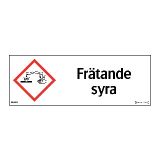 SKYLT KEMISKA ÄMNEN FRÄTANDE SYRA