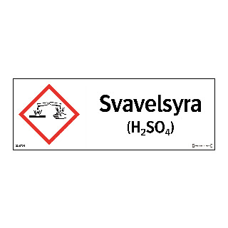 SKYLT KEMISKA ÄMNEN SVAVELSYRA