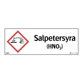 SKYLT KEMISKA ÄMNEN SALPETERSYRA