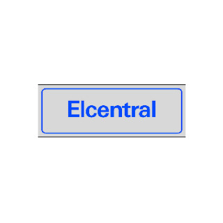 SKYLT 389850 SYMBOLSKYLT ELCENTRAL 225X80MM