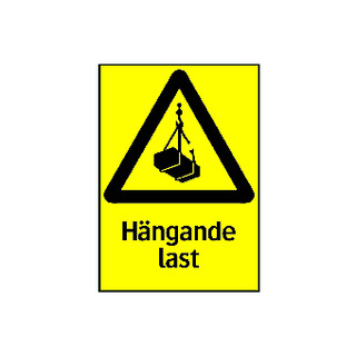 VARNINGSSKYLT HÄNGANDE LAST