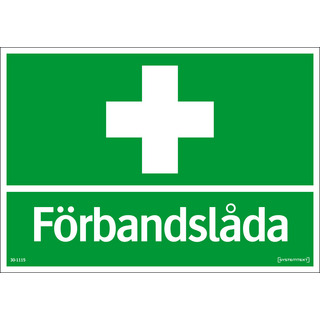 NÖDSKYLT FÖRBANDSLÅDA