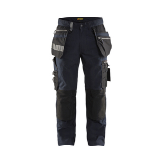 HANTVERKSBYXA 1590 1343 STRETCH MÖRK MABLÅ/SVART D100