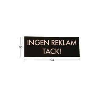 DEKAL INGEN REKLAM