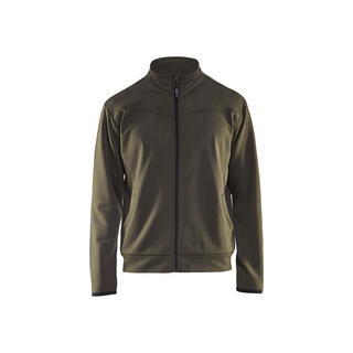 TRÖJA 3362 2526 DRAGKEDJA MÖRK OLIVGRÖN/SVART M