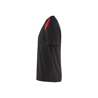 T-SHIRT 3379 1042 SVART/RÖD L