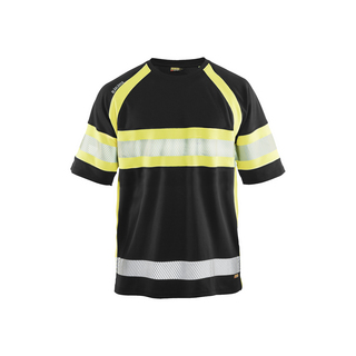 UV-SKYDDAD VARSEL T-SHIRT 33371051 SVART/VARSELGUL