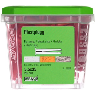 PLASTPLUGG RÖD 5.5X35 100P