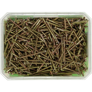 SPÅN&BOARDSKRUV PH2 3,9X55 GUL KROM FÖR STÅLREGEL 500ST