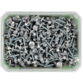 FARMARSKRUV BORRSPETS SEXKANTSH BRICKA SILVER 4,8X35 250ST